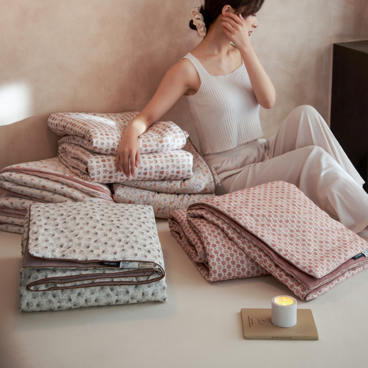 91家纺网 家纺一手货源 找家纺 （总）丽笙被芯 2026新款全棉双层纱印花夏被夏凉被空调被