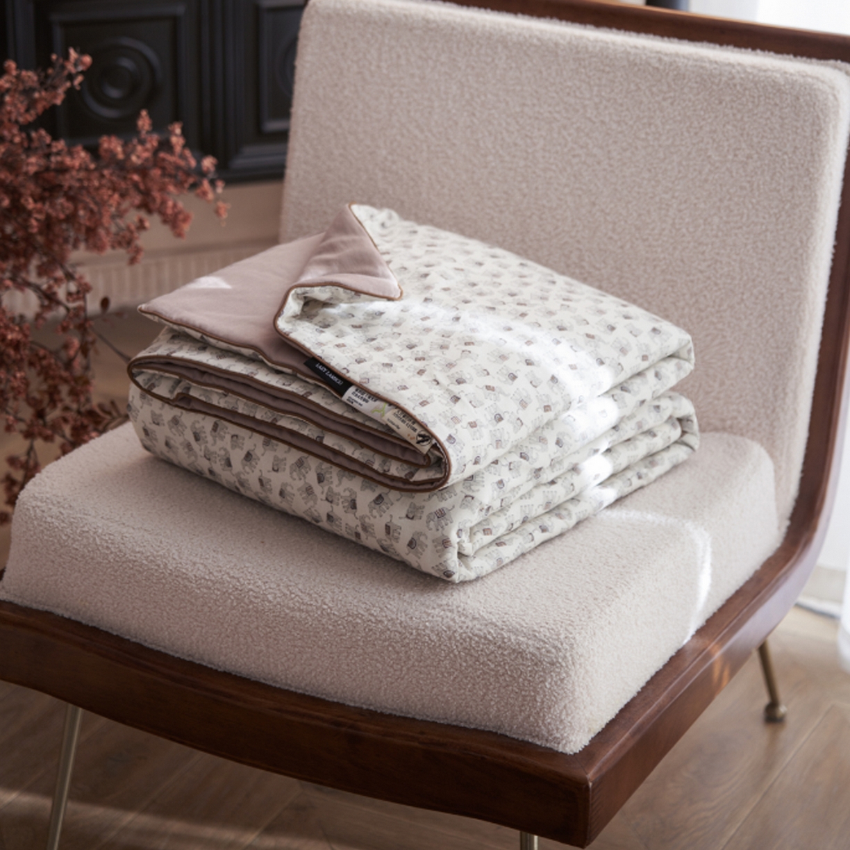 丽笙被芯 2026新款全棉双层纱印花夏被夏凉被空调被 邦邦象