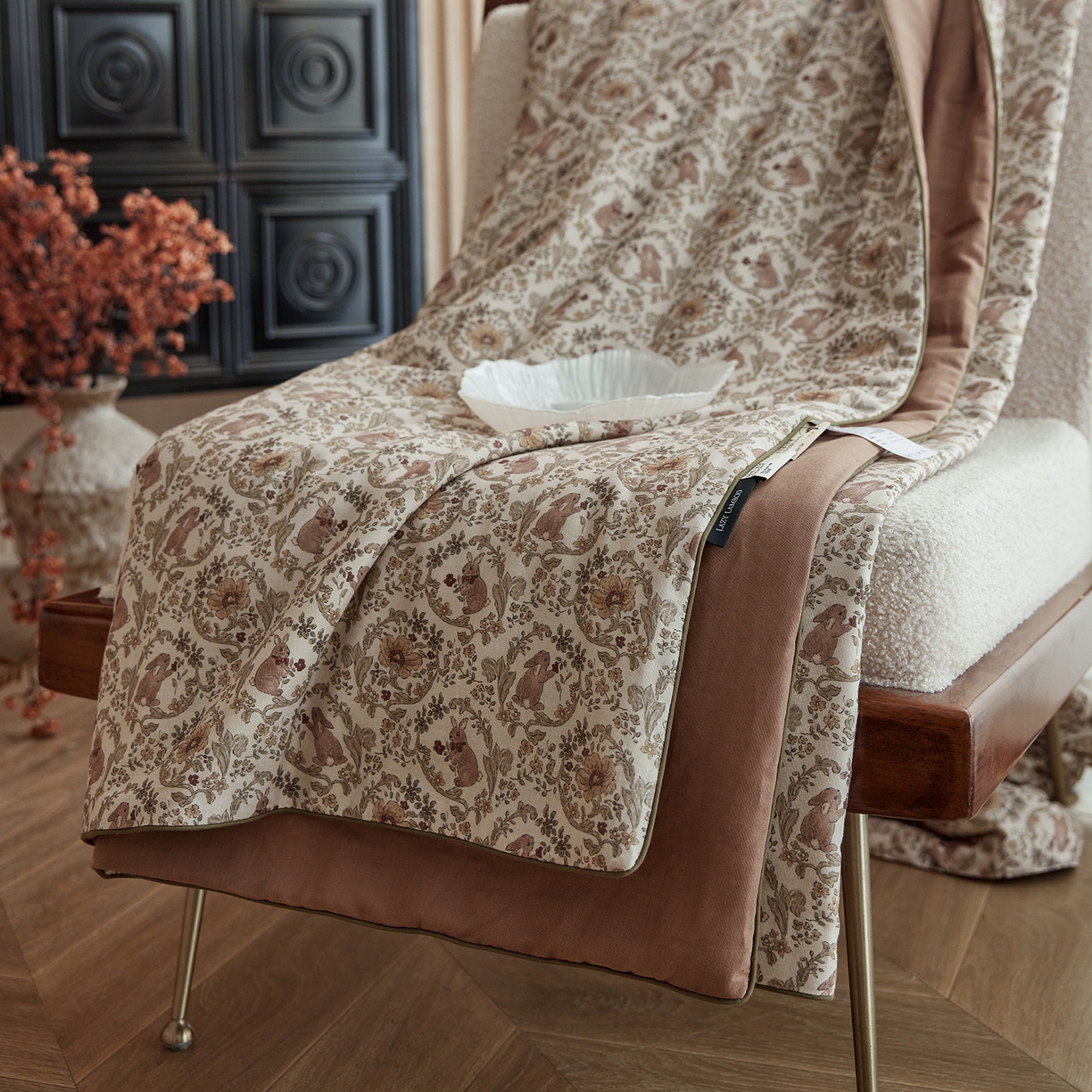 91家纺网 家纺一手货源 找家纺 丽笙被芯 2026新款全棉双层纱印花夏被夏凉被空调被 邦尼兔