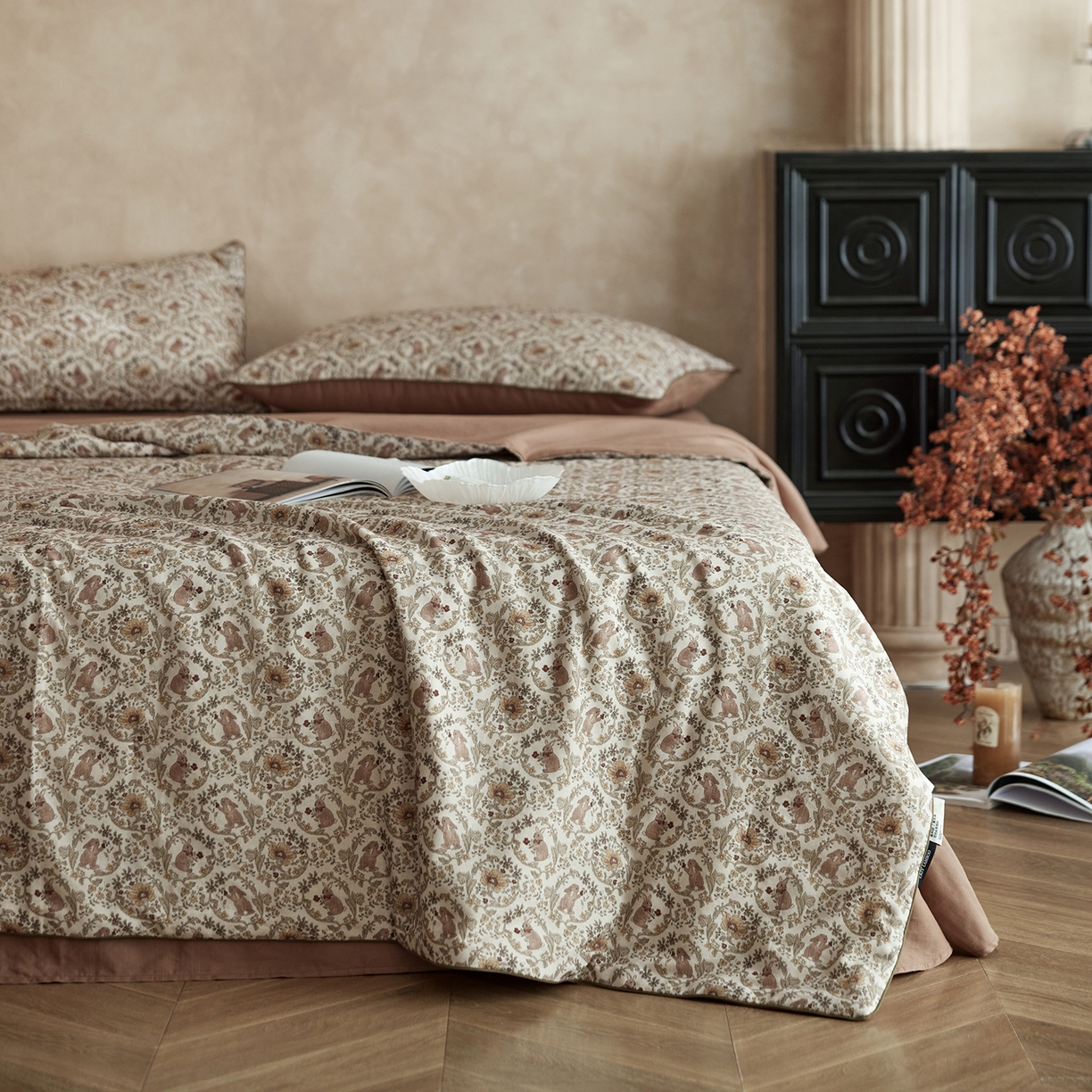 91家纺网 家纺一手货源 找家纺 丽笙被芯 2026新款全棉双层纱印花夏被夏凉被空调被 邦尼兔