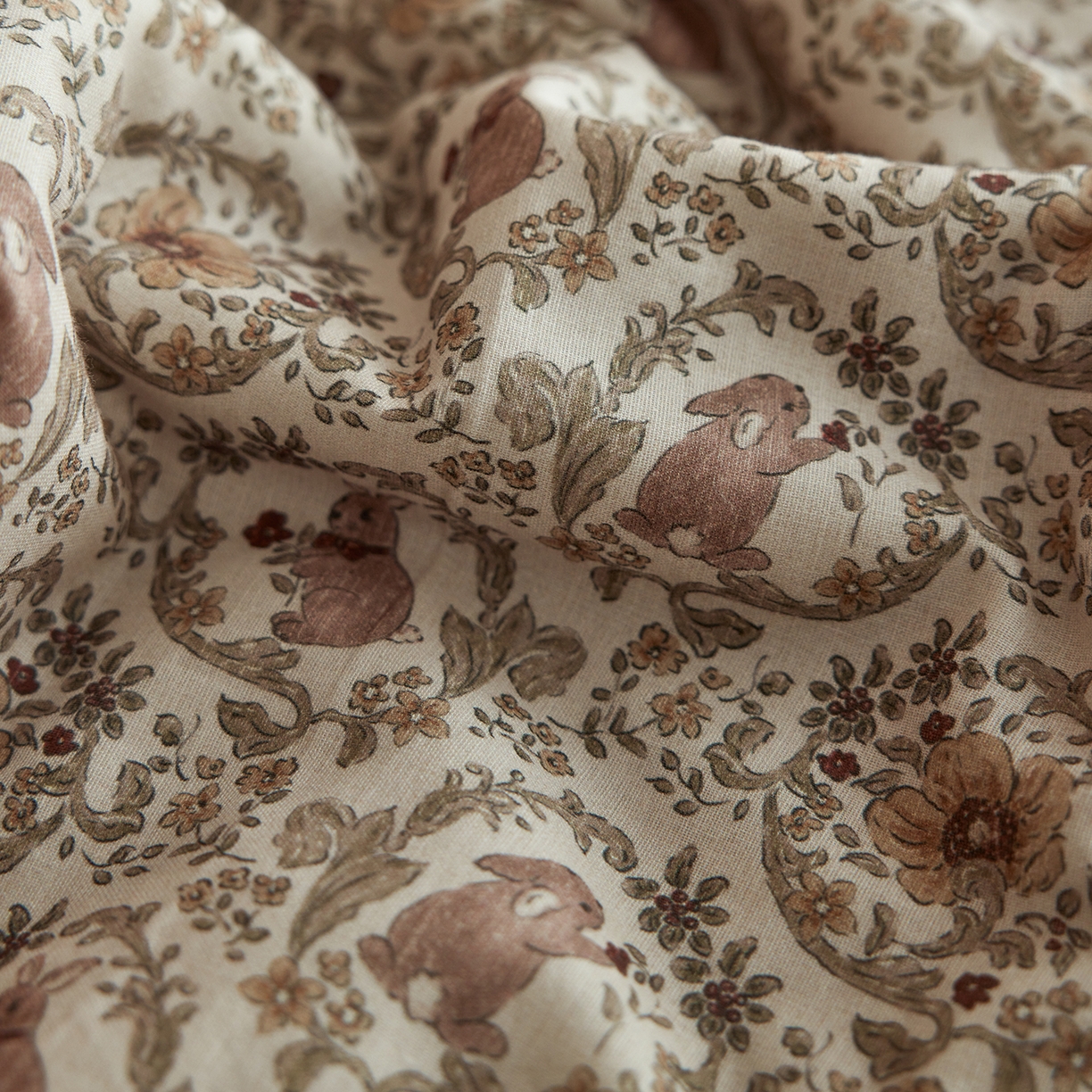 91家纺网 家纺一手货源 找家纺 丽笙被芯 2026新款全棉双层纱印花夏被夏凉被空调被 邦尼兔