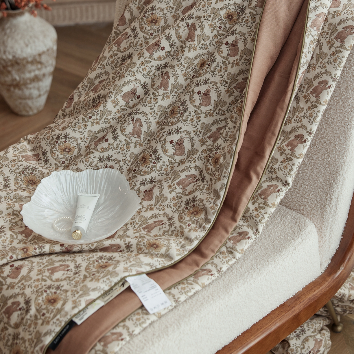 91家纺网 家纺一手货源 找家纺 丽笙被芯 2026新款全棉双层纱印花夏被夏凉被空调被 邦尼兔