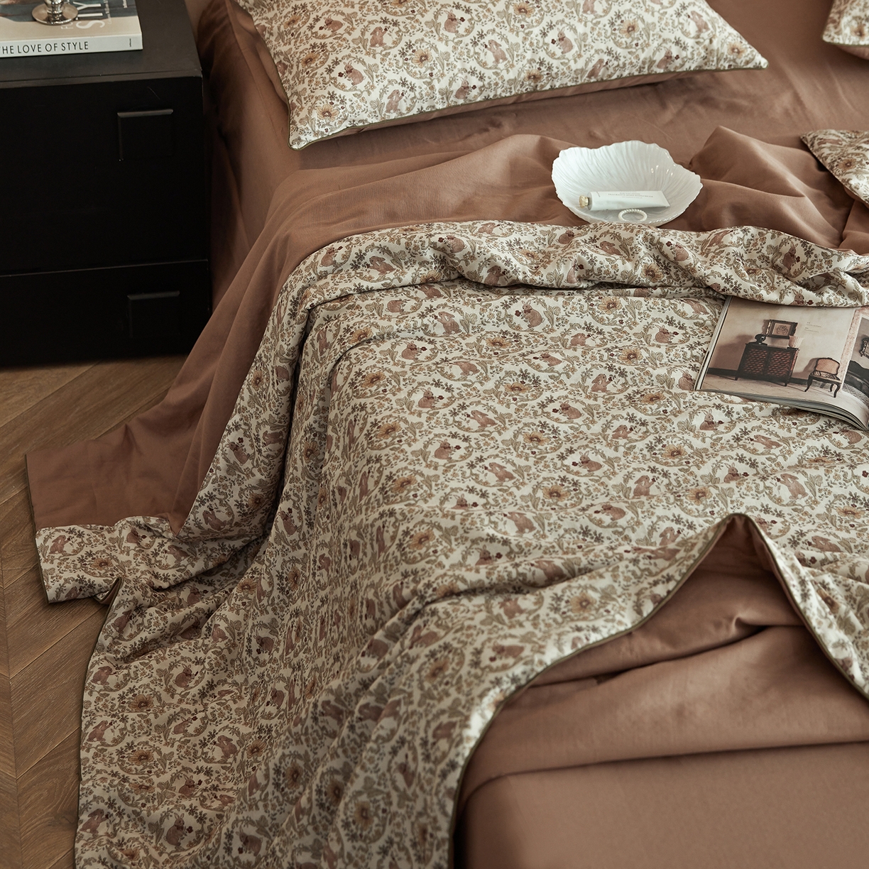 91家纺网 家纺一手货源 找家纺 丽笙被芯 2026新款全棉双层纱印花夏被夏凉被空调被 邦尼兔