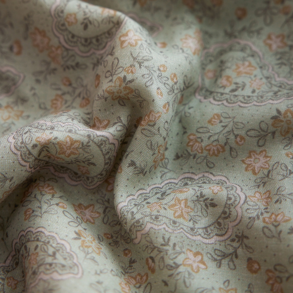 91家纺网 家纺一手货源 找家纺 丽笙被芯 2026新款全棉双层纱印花夏被夏凉被空调被 拉舍尔-绿