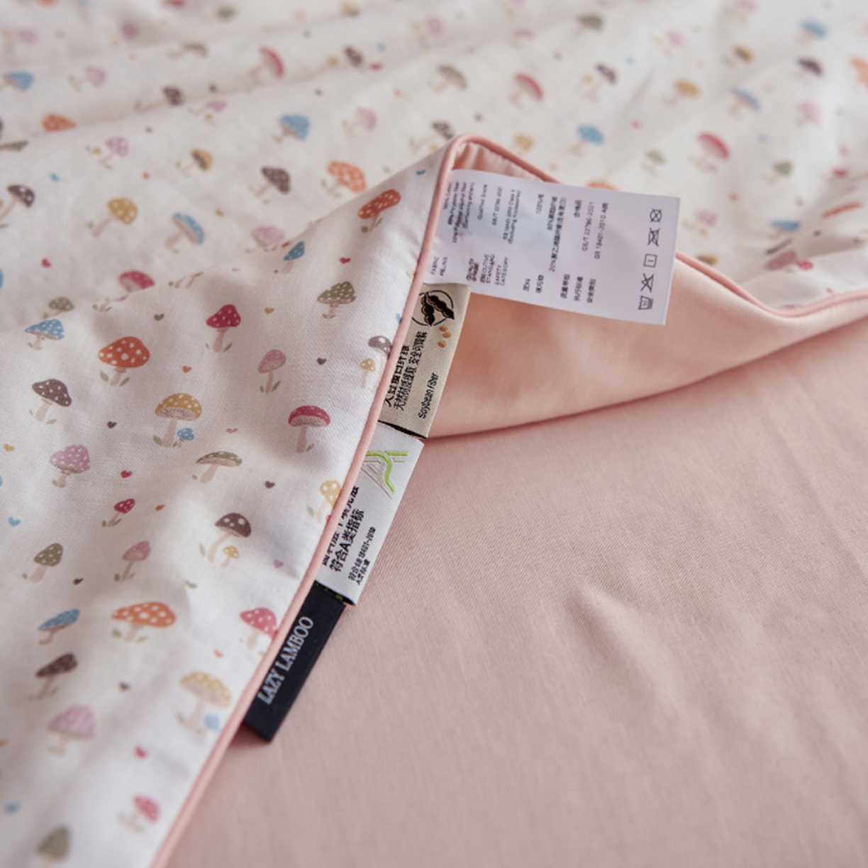 91家纺网 家纺一手货源 找家纺 丽笙被芯 2026新款全棉双层纱印花夏被夏凉被空调被 毛菇菇