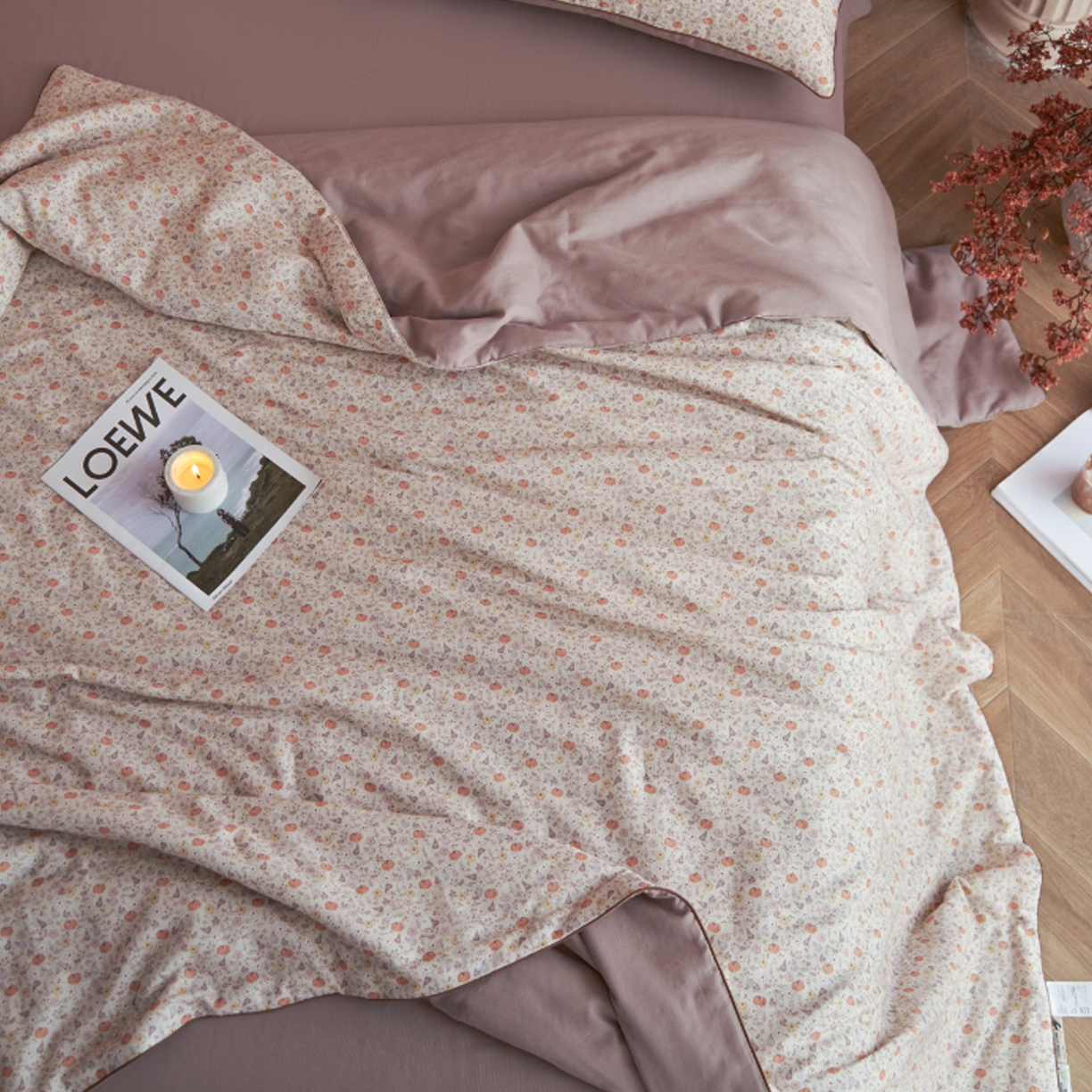 91家纺网 家纺一手货源 找家纺 丽笙被芯 2026新款全棉双层纱印花夏被夏凉被空调被 甜果果