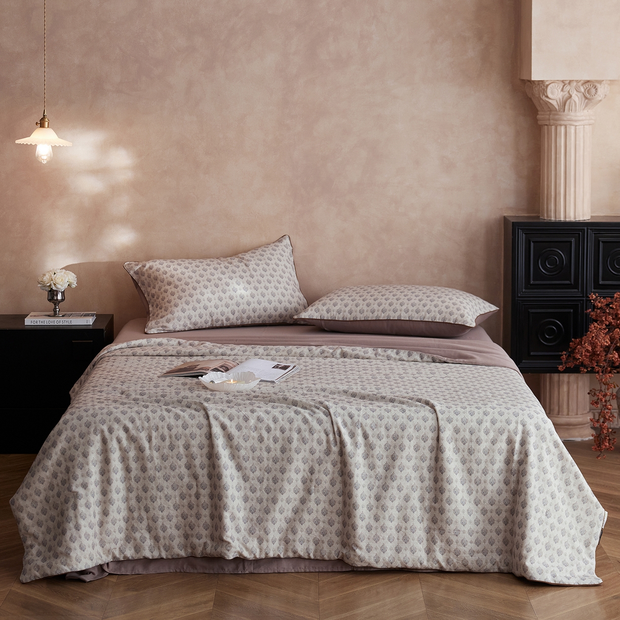 91家纺网 家纺一手货源 找家纺 丽笙被芯 2026新款全棉双层纱印花夏被夏凉被空调被 悠娜