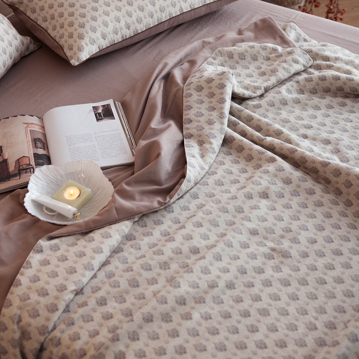 91家纺网 家纺一手货源 找家纺 丽笙被芯 2026新款全棉双层纱印花夏被夏凉被空调被 悠娜