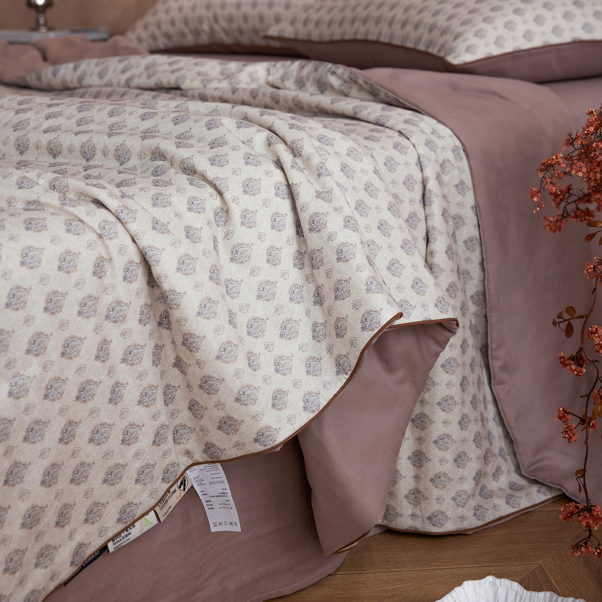 91家纺网 家纺一手货源 找家纺 丽笙被芯 2026新款全棉双层纱印花夏被夏凉被空调被 悠娜