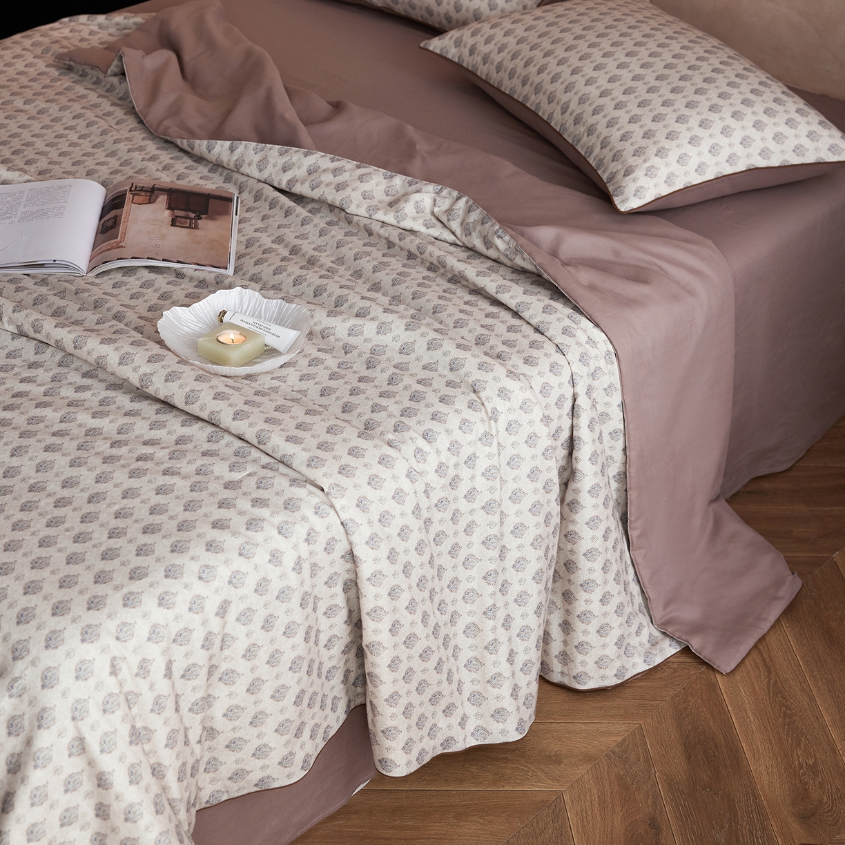 91家纺网 家纺一手货源 找家纺 丽笙被芯 2026新款全棉双层纱印花夏被夏凉被空调被 悠娜