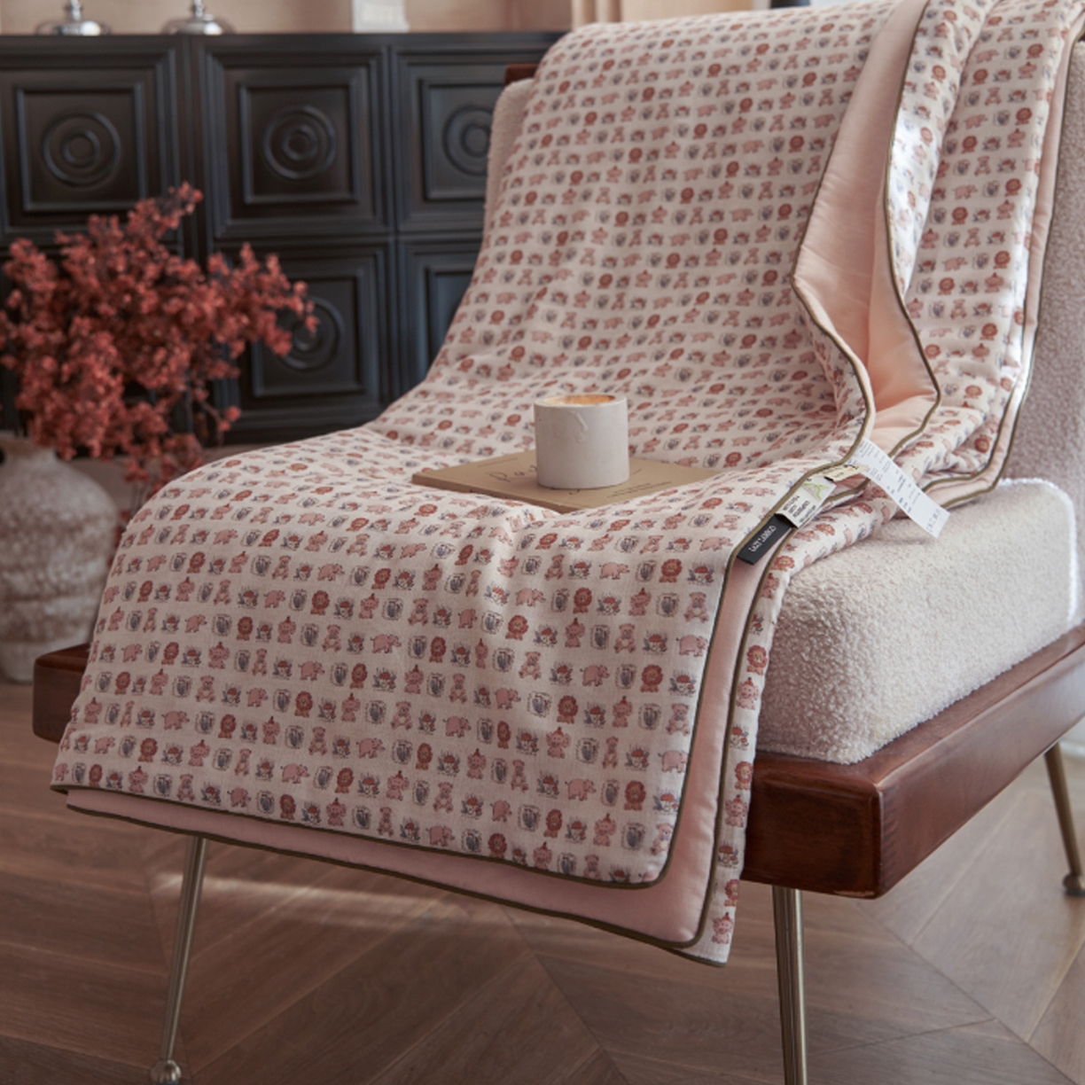 91家纺网 家纺一手货源 找家纺 丽笙被芯 2026新款全棉双层纱印花夏被夏凉被空调被 爪爪乐园