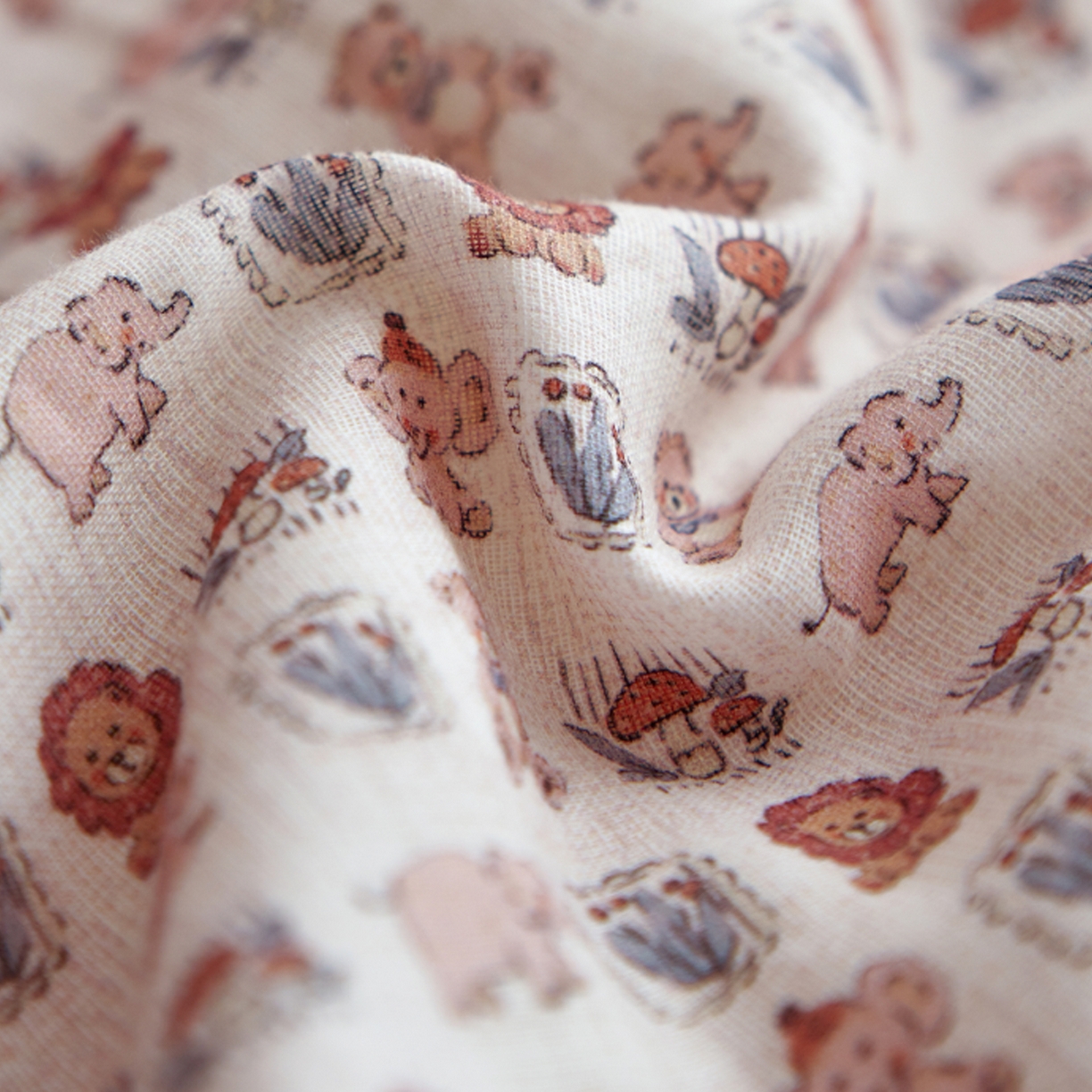 91家纺网 家纺一手货源 找家纺 丽笙被芯 2026新款全棉双层纱印花夏被夏凉被空调被 爪爪乐园