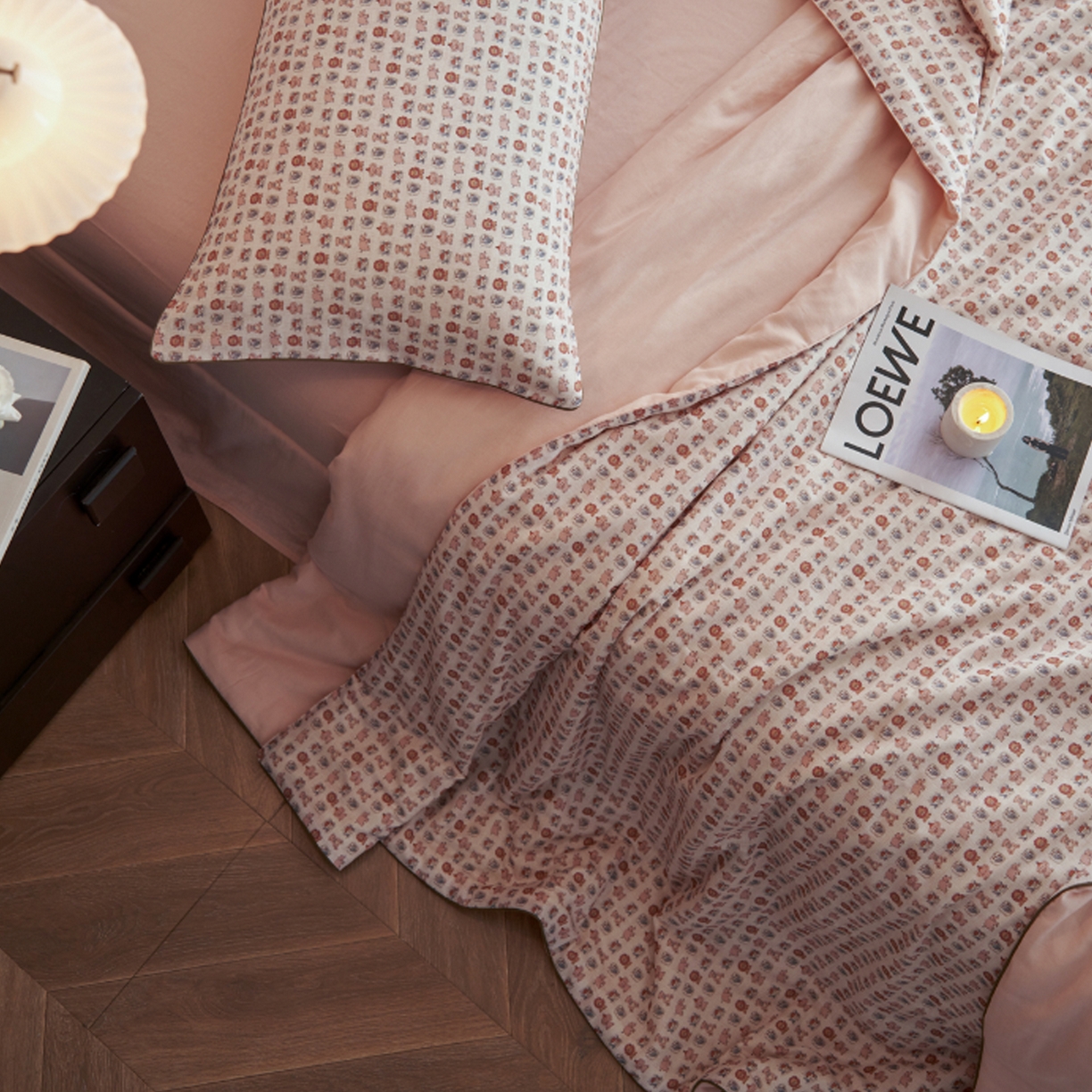 91家纺网 家纺一手货源 找家纺 丽笙被芯 2026新款全棉双层纱印花夏被夏凉被空调被 爪爪乐园