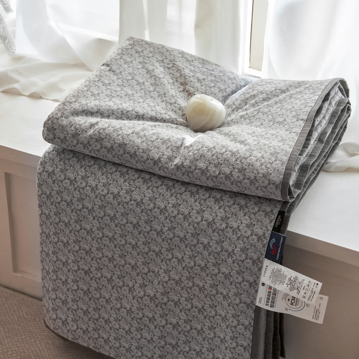 91家纺网 家纺一手货源 找家纺 （总）丽笙被芯 2026新款全棉水洗色织提花PCM温控夏被夏凉被空调被