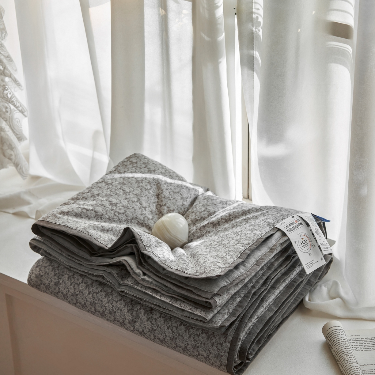 91家纺网 家纺一手货源 找家纺 丽笙被芯 2026新款全棉水洗色织提花PCM温控夏被夏凉被空调被 雏菊