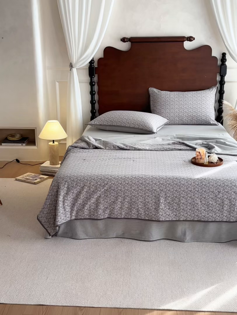 91家纺网 家纺一手货源 找家纺 丽笙被芯 2026新款全棉水洗色织提花PCM温控夏被夏凉被空调被 雏菊