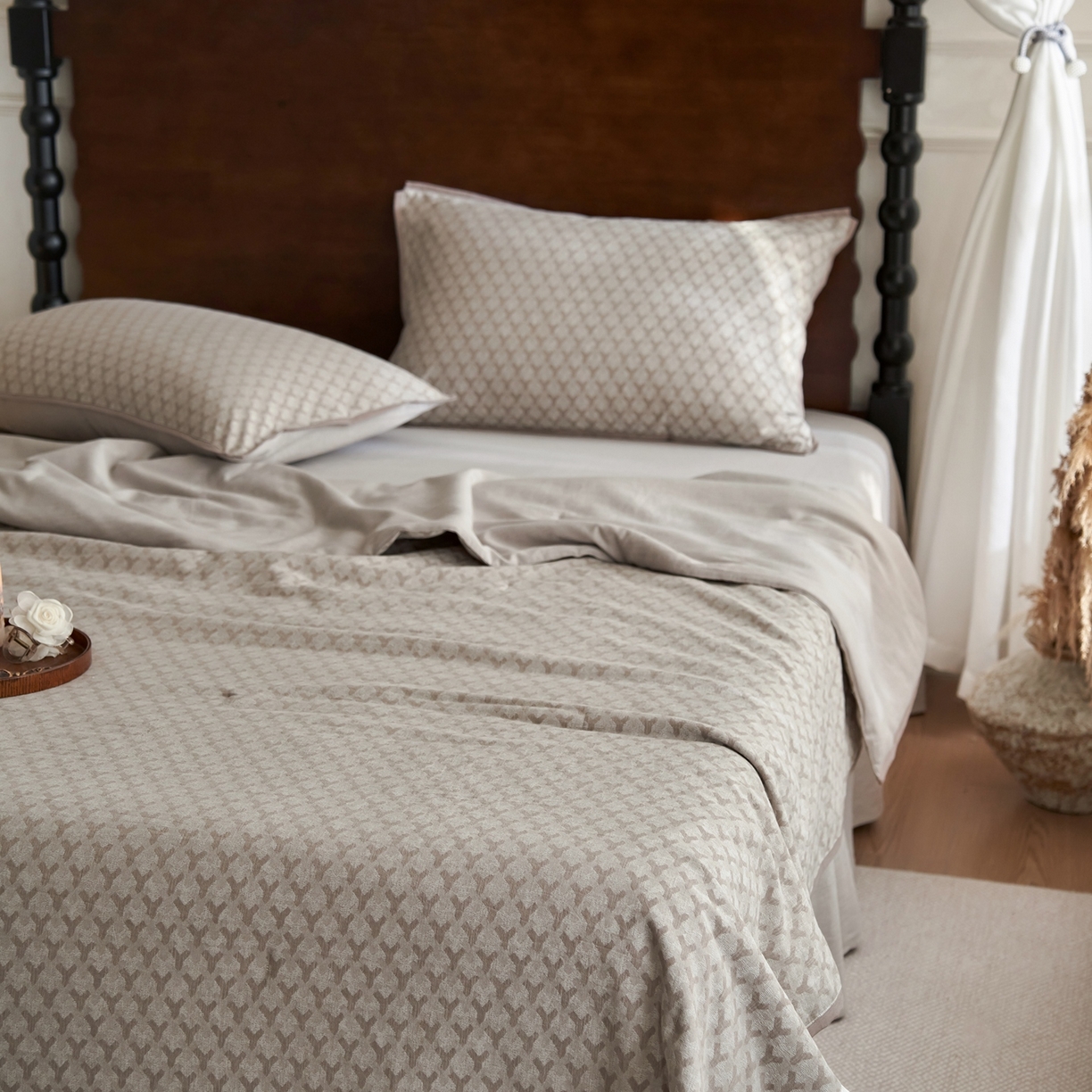 91家纺网 家纺一手货源 找家纺 丽笙被芯 2026新款全棉水洗色织提花PCM温控夏被夏凉被空调被 夏旬