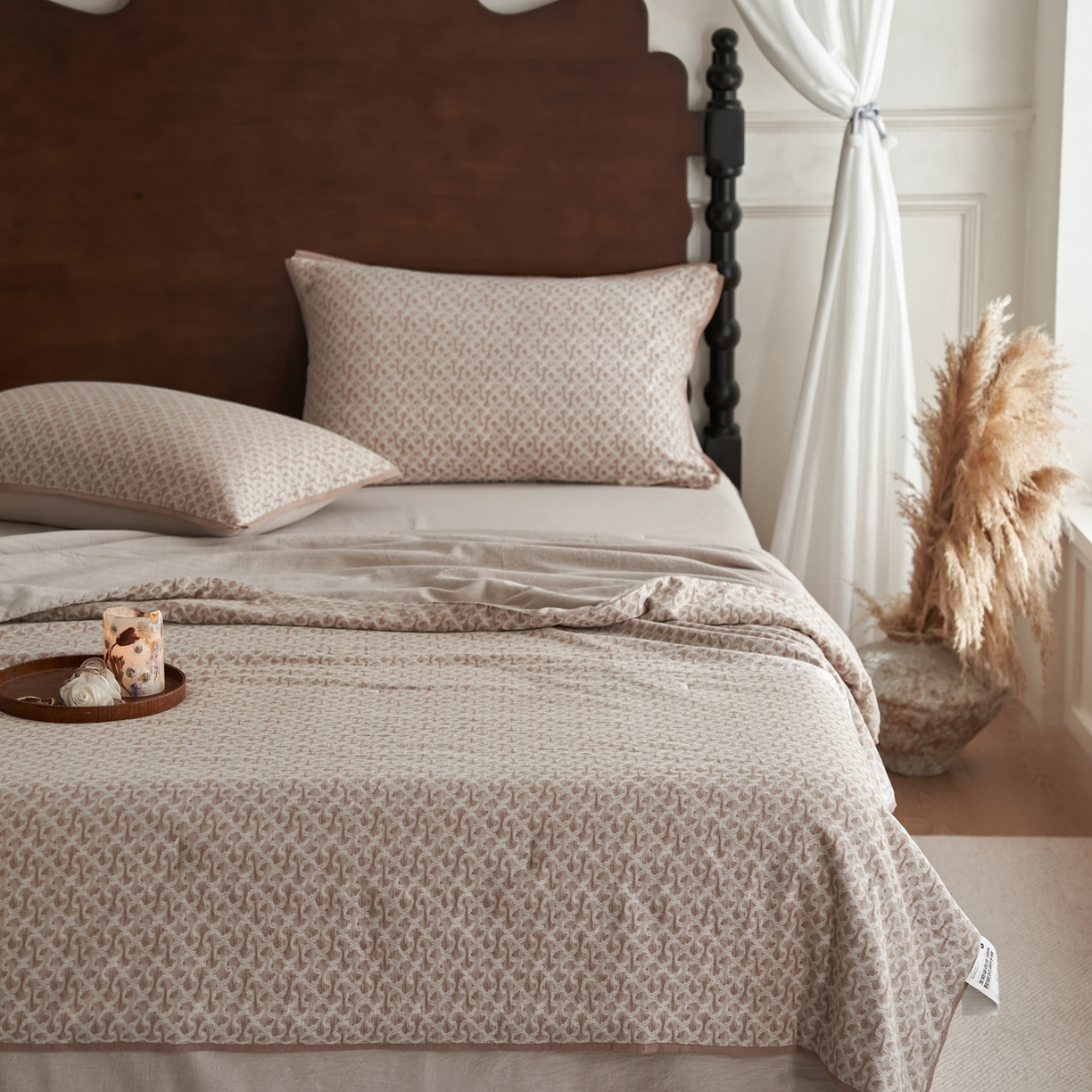 91家纺网 家纺一手货源 找家纺 丽笙被芯 2026新款全棉水洗色织提花PCM温控夏被夏凉被空调被 知陌