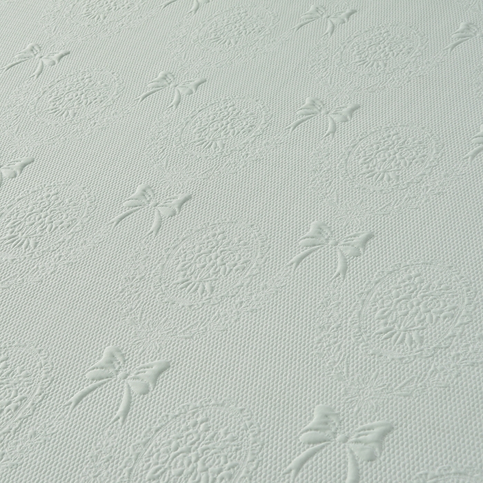 91家纺网 家纺一手货源 找家纺 诺梵家纺 2026新款 pe 乙纶立体提花凉豆豆席凉席床裙款【控价1.5米119 ；1.8米129；2.0米139】花蝶相拥-绿