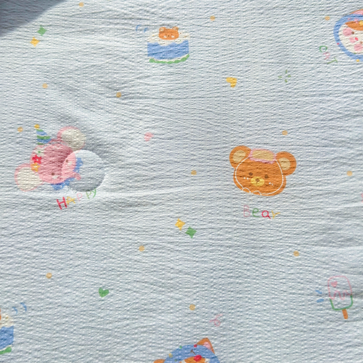 91家纺网 家纺一手货源 找家纺 晓时候 2026双层纱印花夏被四件套新疆棉花被可机洗夏凉被空调被夏季被子 萌宠派对