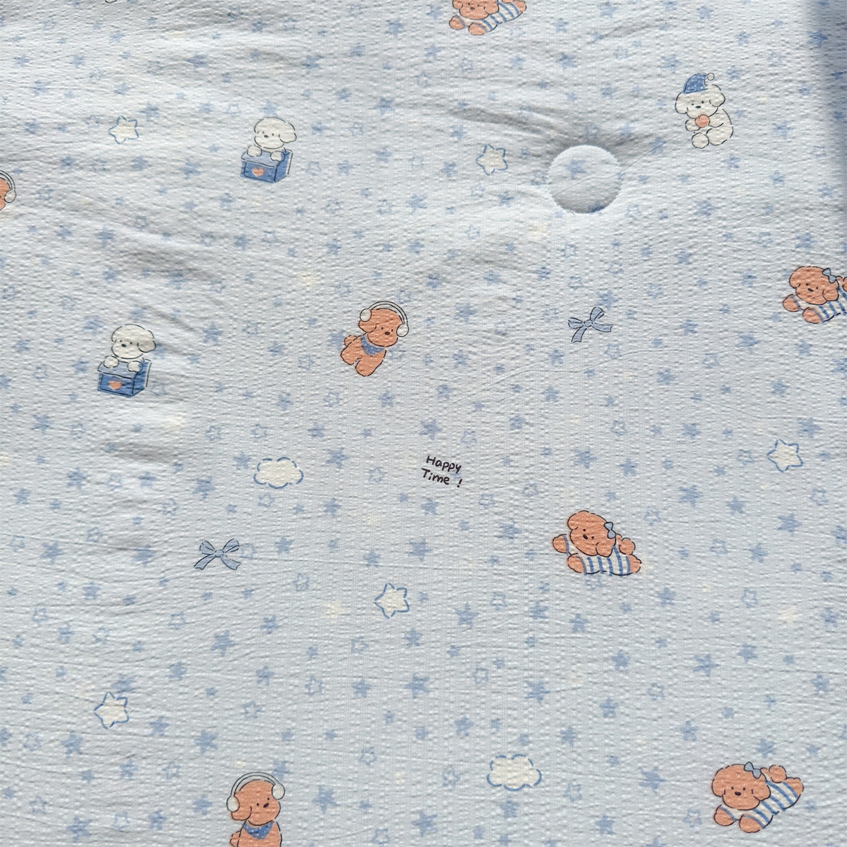 91家纺网 家纺一手货源 找家纺 晓时候 2026双层纱印花夏被四件套新疆棉花被可机洗夏凉被空调被夏季被子 俏皮狗