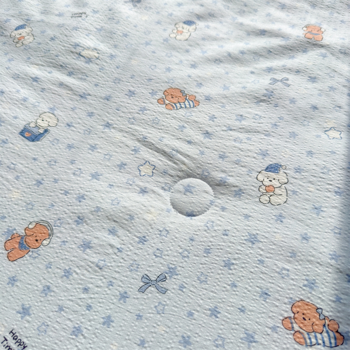 91家纺网 家纺一手货源 找家纺 晓时候 2026双层纱印花夏被四件套新疆棉花被可机洗夏凉被空调被夏季被子 俏皮狗