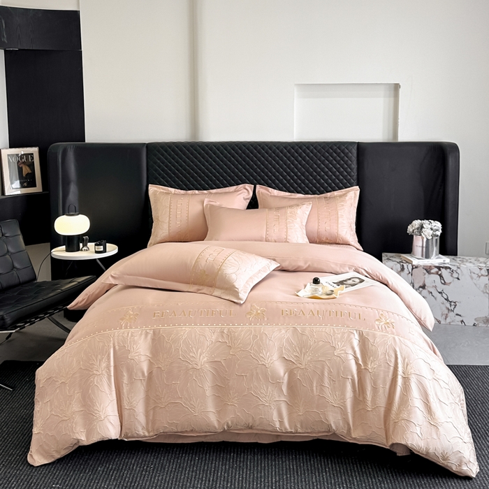 91家纺网 家纺一手货源 找家纺 （总）首尔家纺 2026新款金丝立体浮雕提花水洗真丝天丝床盖款四件套