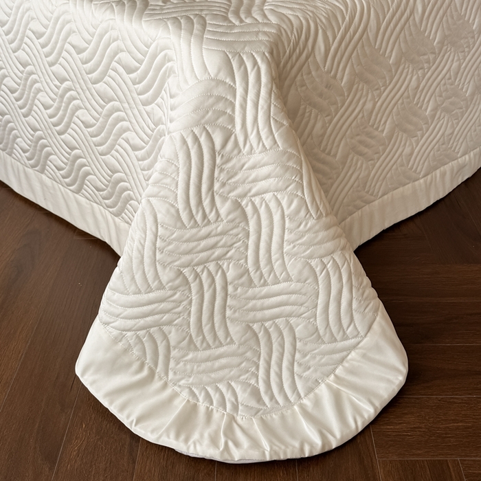 91家纺网 家纺一手货源 找家纺 （总）首尔家纺 2026新款花边蕾丝提花水洗真丝天丝四件套