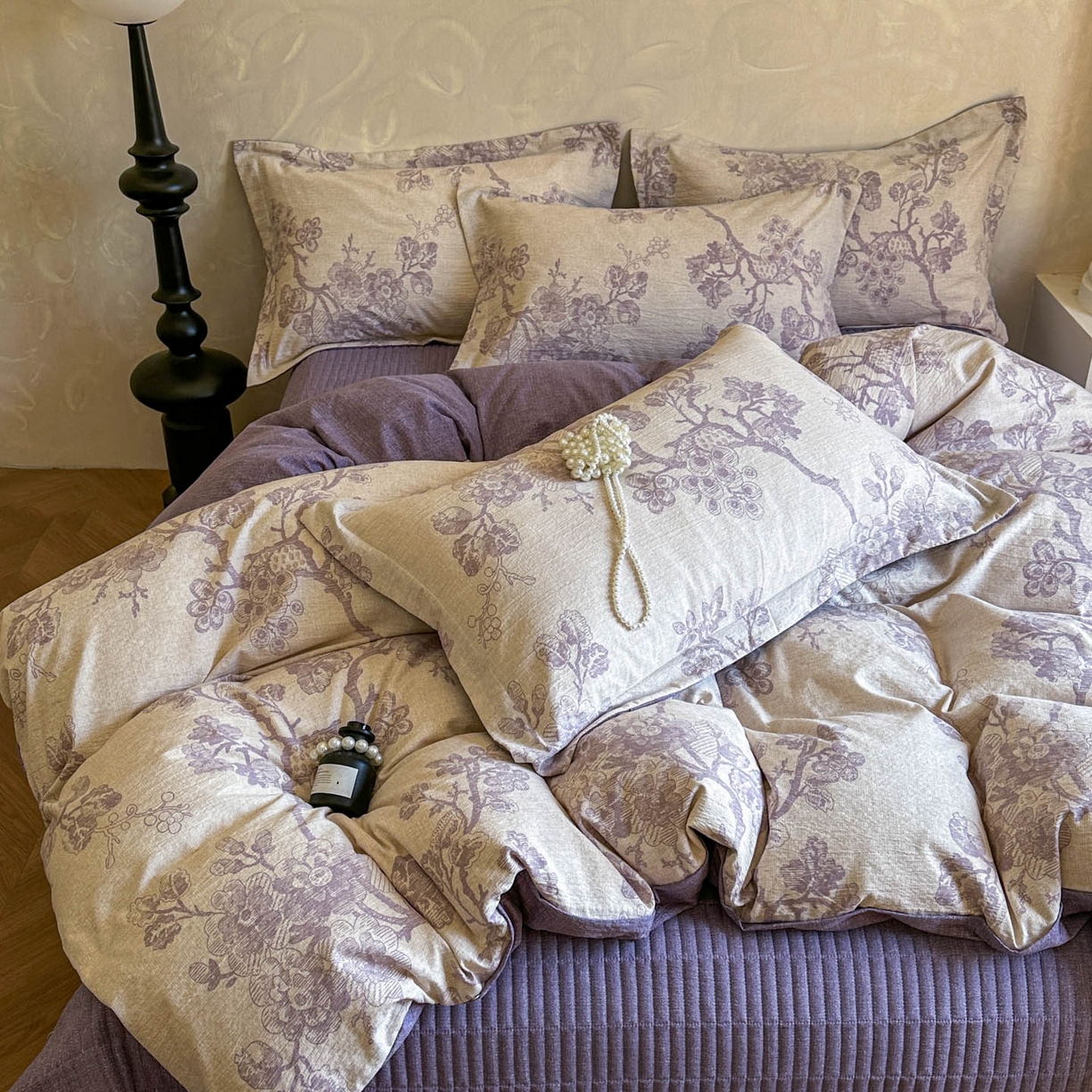 91家纺网 家纺一手货源 找家纺 （总）星光耀 2026新款原棉亚麻床盖四件套