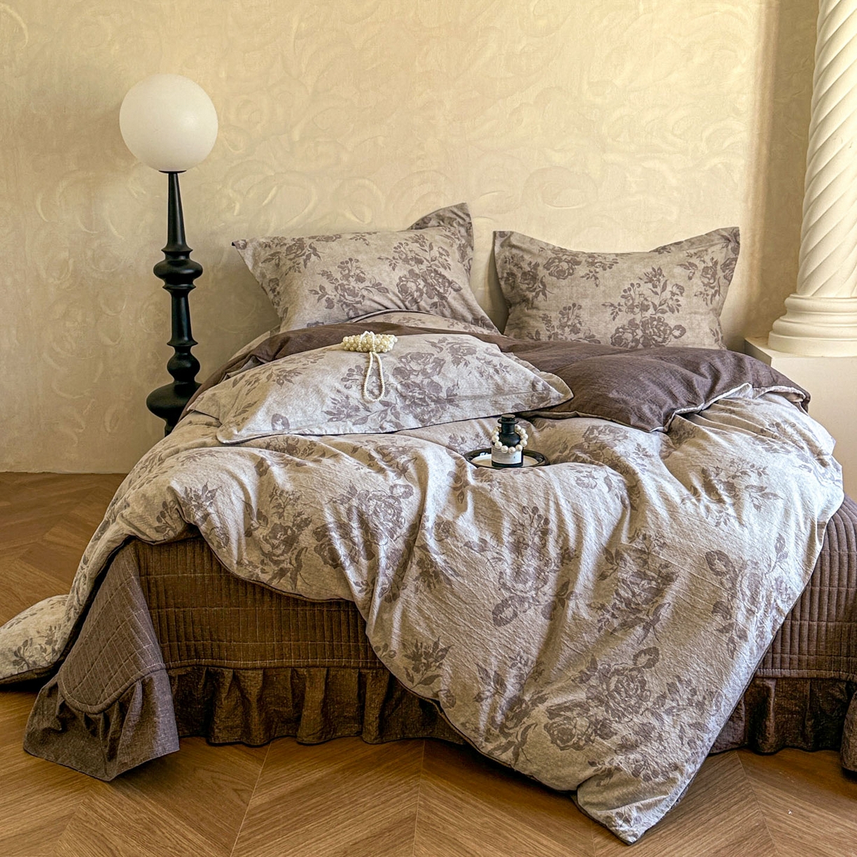 91家纺网 家纺一手货源 找家纺 （总）星光耀 2026新款原棉亚麻床盖四件套