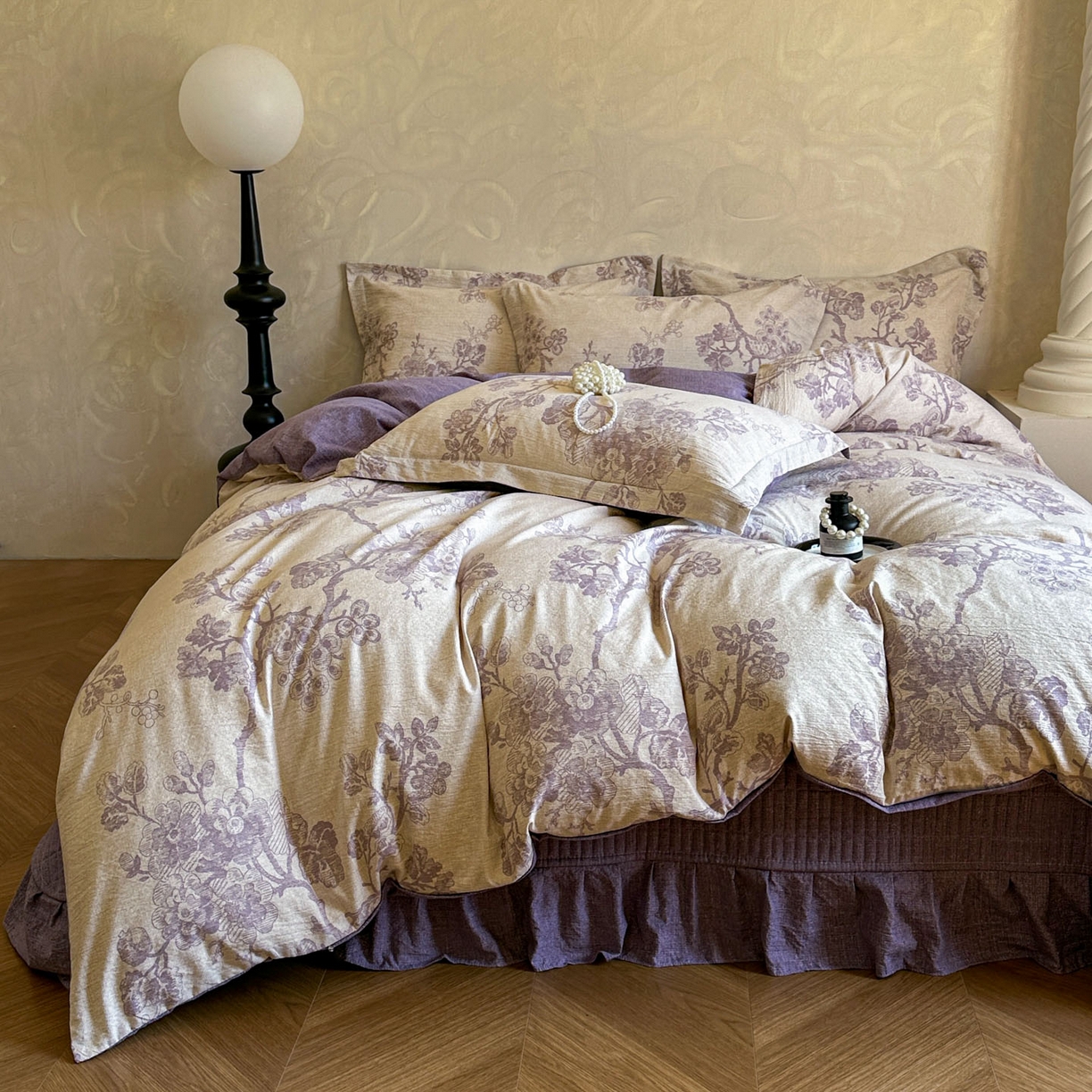 91家纺网 家纺一手货源 找家纺 （总）星光耀 2026新款原棉亚麻床盖四件套