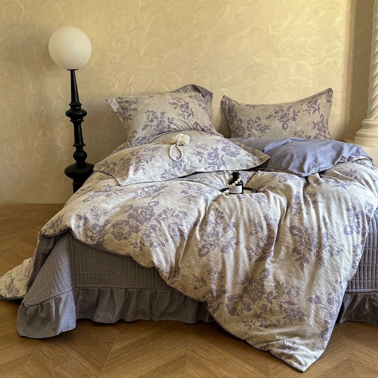 91家纺网 家纺一手货源 找家纺 （总）星光耀 2026新款原棉亚麻床盖四件套