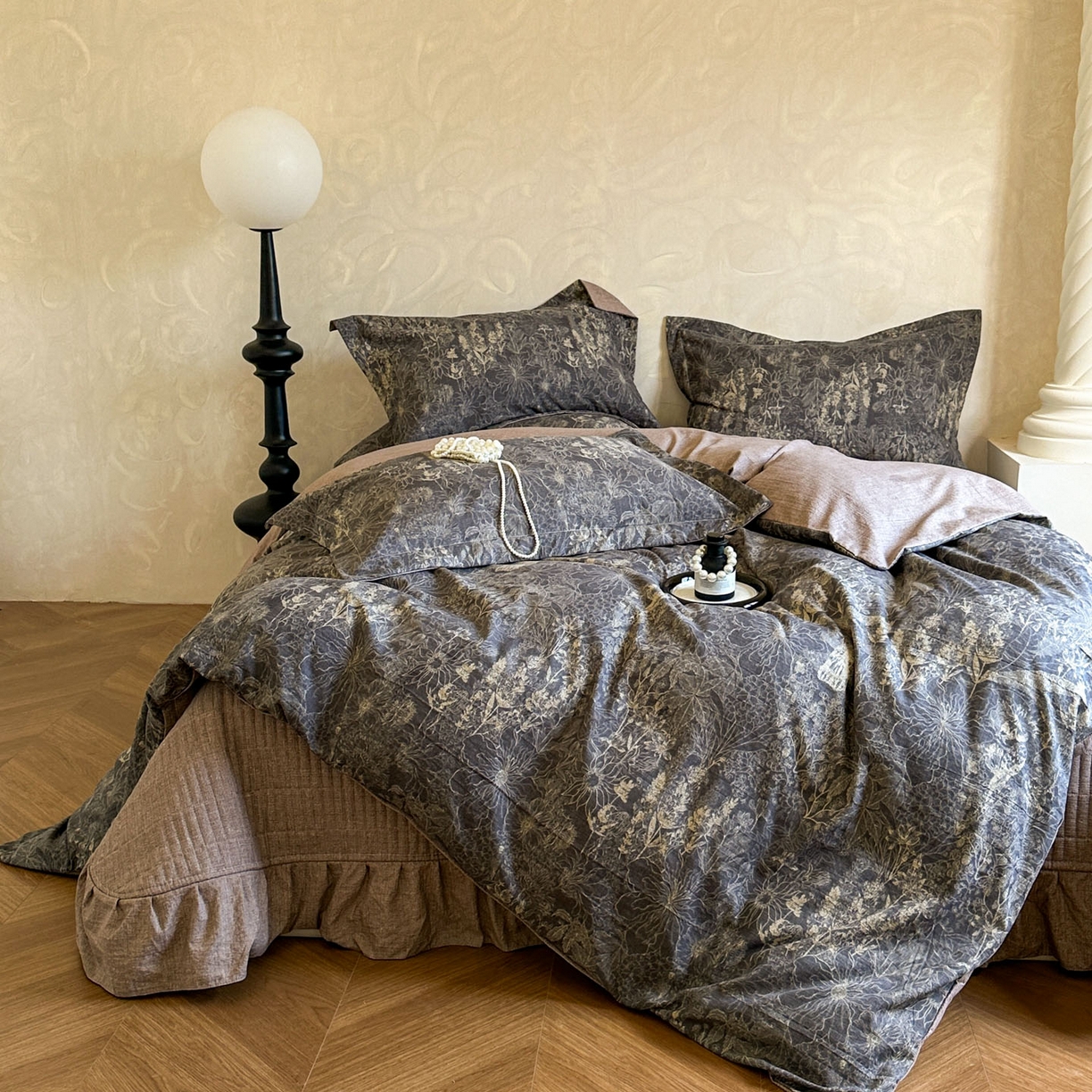 91家纺网 家纺一手货源 找家纺 （总）星光耀 2026新款原棉亚麻床盖四件套