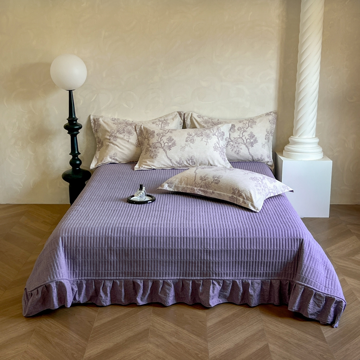 91家纺网 家纺一手货源 找家纺 （总）星光耀 2026新款原棉亚麻床盖四件套