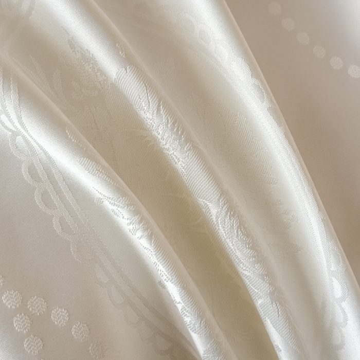 91家纺网 家纺一手货源 找家纺 首尔家纺 2026新款花边蕾丝提花水洗真丝天丝四件套 秘境-米白