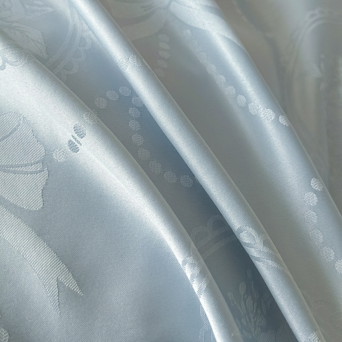 91家纺网 家纺一手货源 找家纺 首尔家纺 2026新款花边蕾丝提花水洗真丝天丝四件套 秘境-天蓝