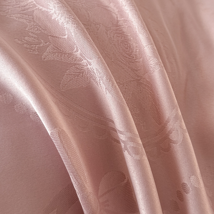 91家纺网 家纺一手货源 找家纺 首尔家纺 2026新款花边蕾丝提花水洗真丝天丝床盖款四件套 秘境-粉豆沙