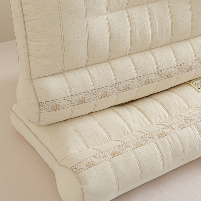 91家纺网 家纺一手货源 找家纺 （总）昕科 2026新款亚麻乌木沉香蚕丝牵引枕沉香包气味颈椎枕芯棉麻枕头