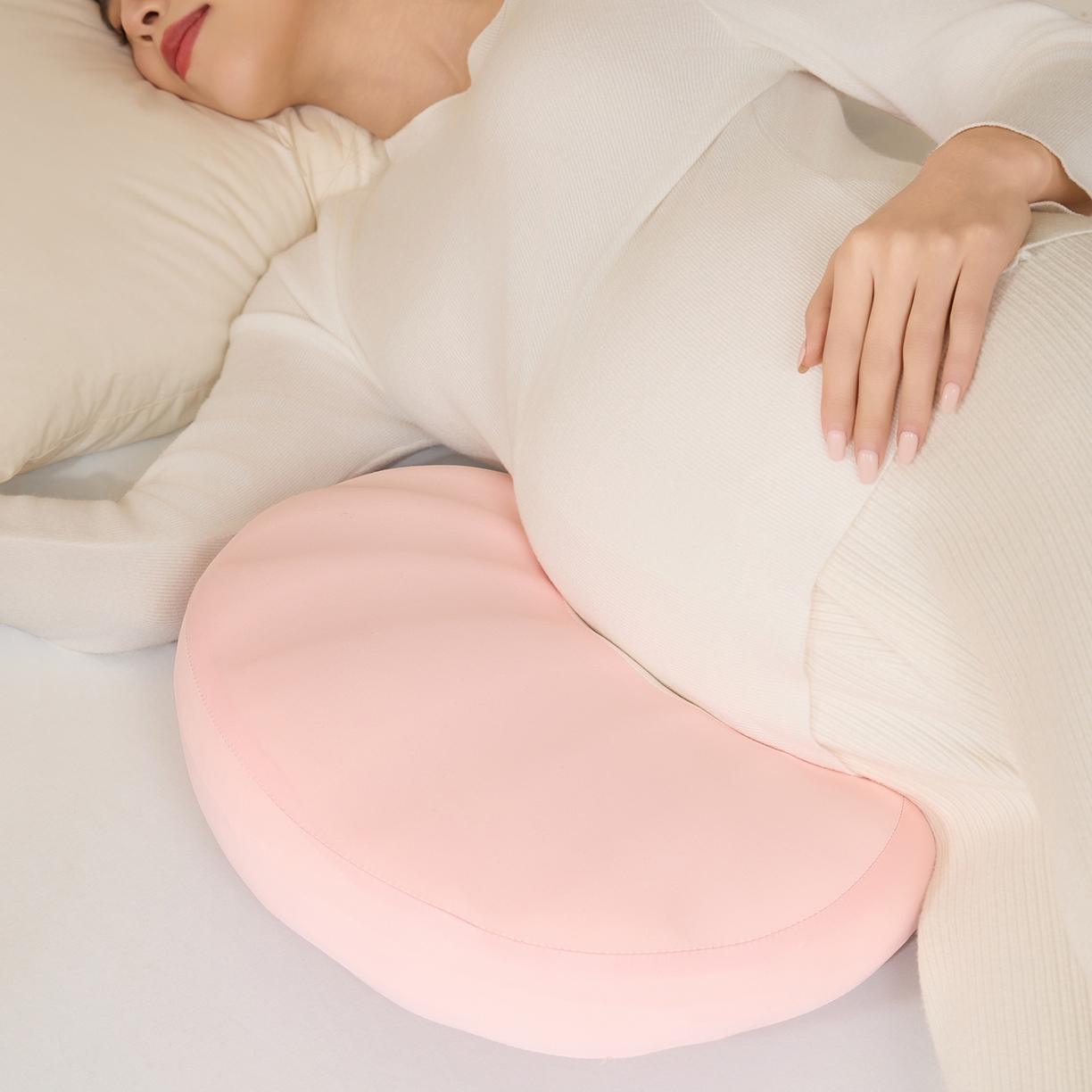 91家纺网 家纺一手货源 找家纺 昕科 2026新款贝壳记忆棉孕妇腰靠枕-孕妇枕头宝宝趴睡枕芯 贝壳孕妇腰靠枕-粉色