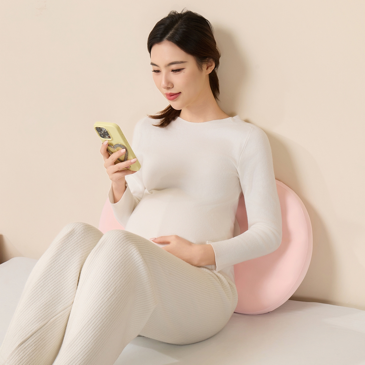 91家纺网 家纺一手货源 找家纺 昕科 2026新款贝壳记忆棉孕妇腰靠枕-孕妇枕头宝宝趴睡枕芯 贝壳孕妇腰靠枕-粉色