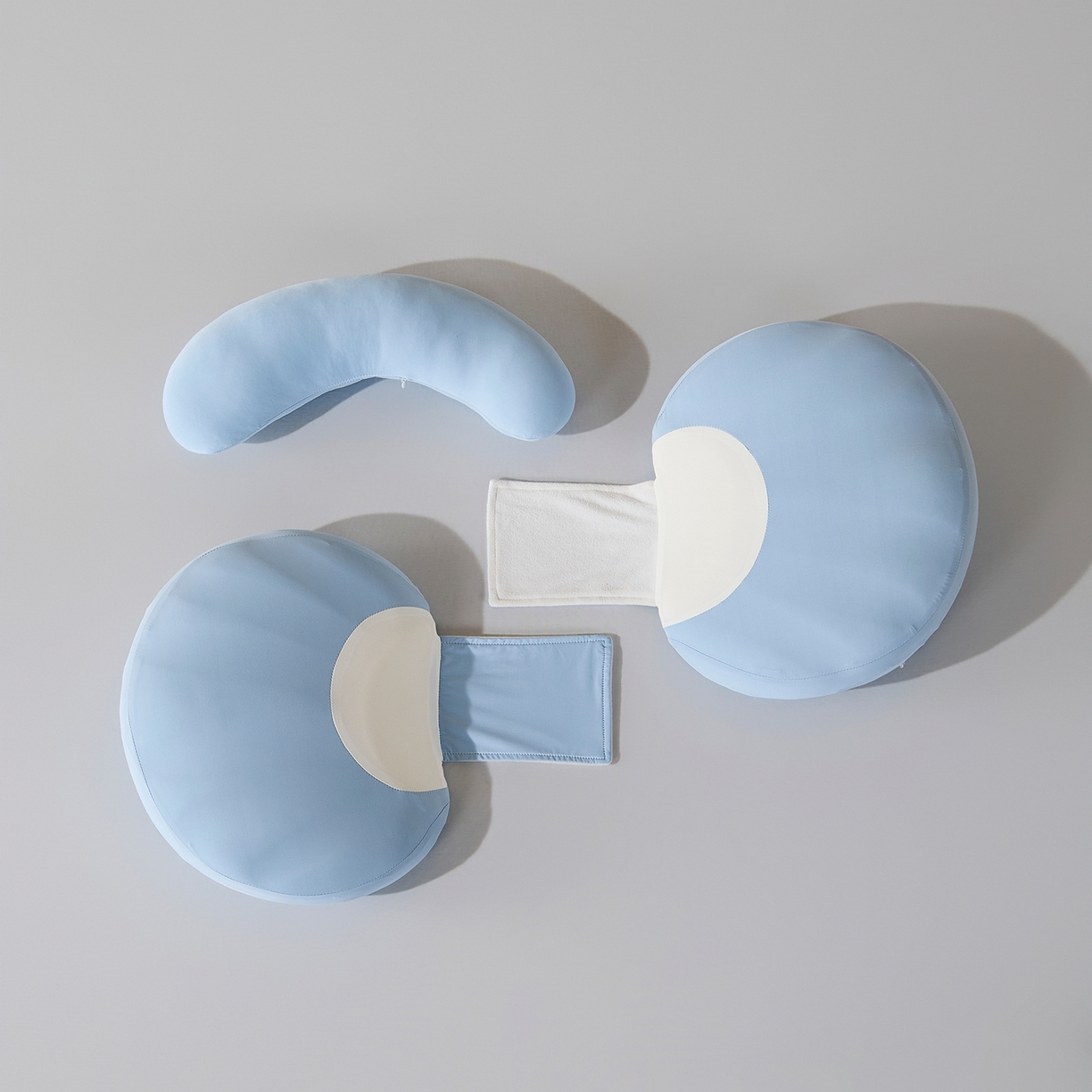 91家纺网 家纺一手货源 找家纺 昕科 2026新款贝壳记忆棉孕妇腰靠枕-孕妇枕头宝宝趴睡枕芯 贝壳孕妇腰靠枕-蓝色