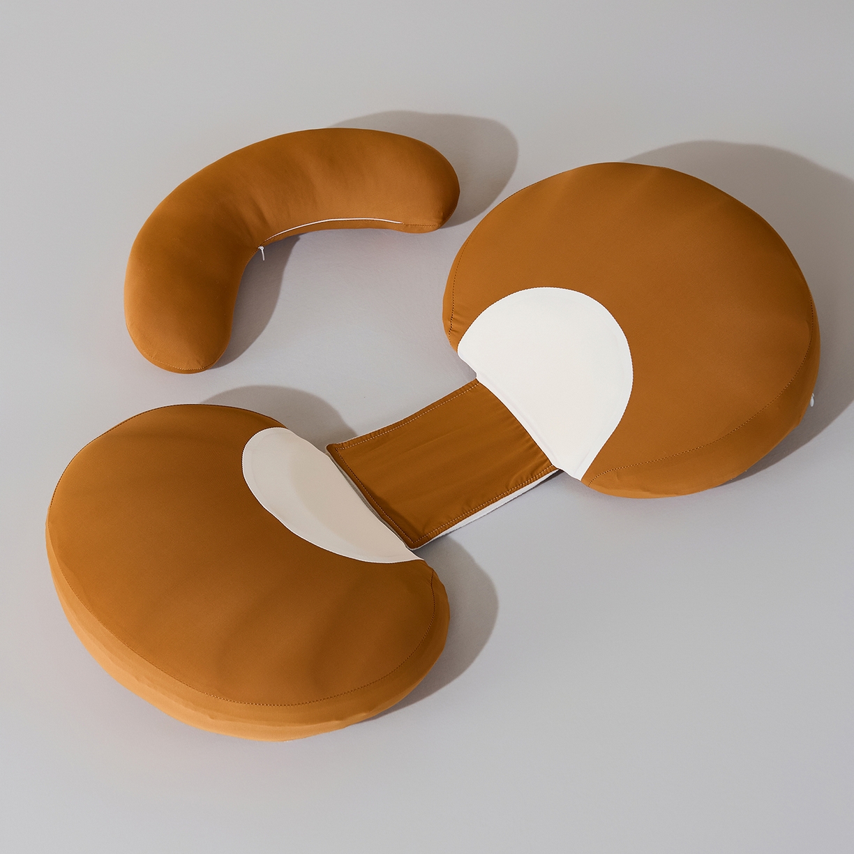 91家纺网 家纺一手货源 找家纺 昕科 2026新款贝壳记忆棉孕妇腰靠枕-孕妇枕头宝宝趴睡枕芯 贝壳孕妇腰靠枕-焦糖色