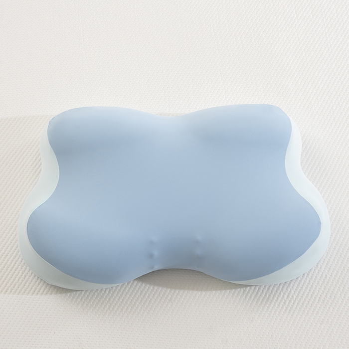 91家纺网 家纺一手货源 找家纺 昕科 2026新款蝴蝶记忆棉深睡支撑枕记忆棉枕头蝶形护颈枕芯枕头 蝴蝶深睡支撑枕-蓝色