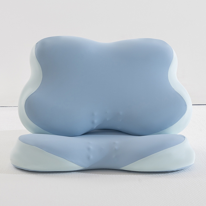 91家纺网 家纺一手货源 找家纺 昕科 2026新款蝴蝶记忆棉深睡支撑枕记忆棉枕头蝶形护颈枕芯枕头 蝴蝶深睡支撑枕-蓝色