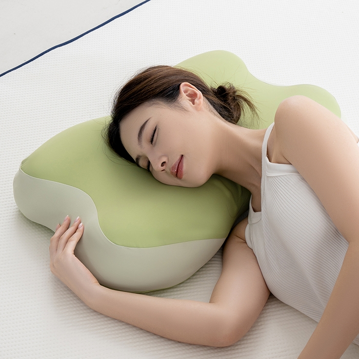 91家纺网 家纺一手货源 找家纺 昕科 2026新款蝴蝶记忆棉深睡支撑枕记忆棉枕头蝶形护颈枕芯枕头 蝴蝶深睡支撑枕-绿色