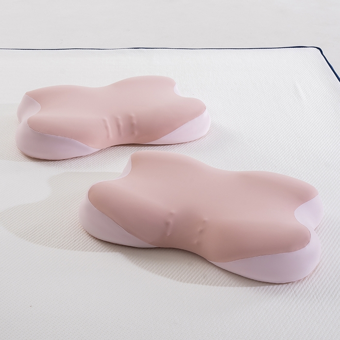 91家纺网 家纺一手货源 找家纺 昕科 2026新款蝴蝶记忆棉深睡支撑枕记忆棉枕头蝶形护颈枕芯枕头 蝴蝶深睡支撑枕-粉色