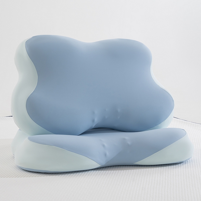 91家纺网 家纺一手货源 找家纺 昕科 2026新款蝴蝶记忆棉深睡支撑枕记忆棉枕头蝶形护颈枕芯枕头 蝴蝶深睡支撑枕-蓝色