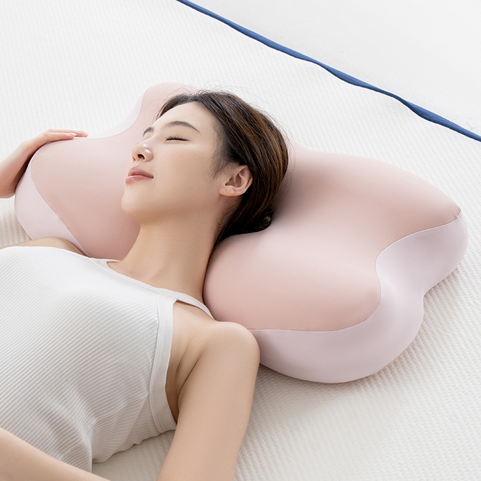 91家纺网 家纺一手货源 找家纺 昕科 2026新款蝴蝶记忆棉深睡支撑枕记忆棉枕头蝶形护颈枕芯枕头 蝴蝶深睡支撑枕-粉色