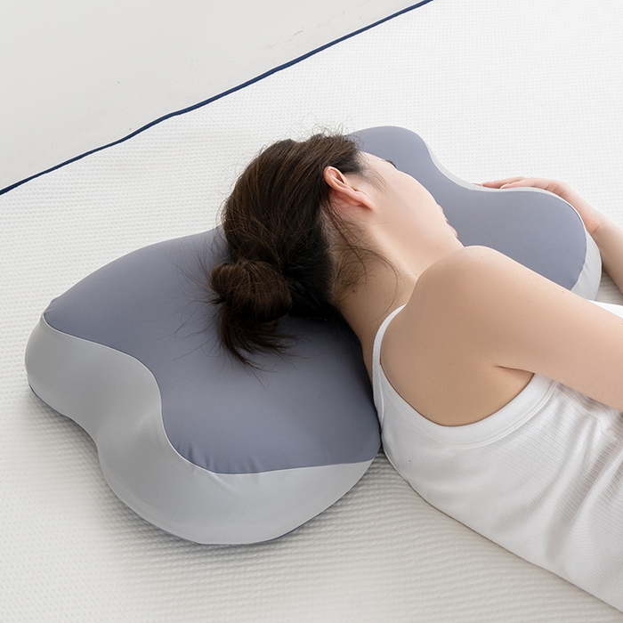 91家纺网 家纺一手货源 找家纺 昕科 2026新款蝴蝶记忆棉深睡支撑枕记忆棉枕头蝶形护颈枕芯枕头 蝴蝶深睡支撑枕-灰色