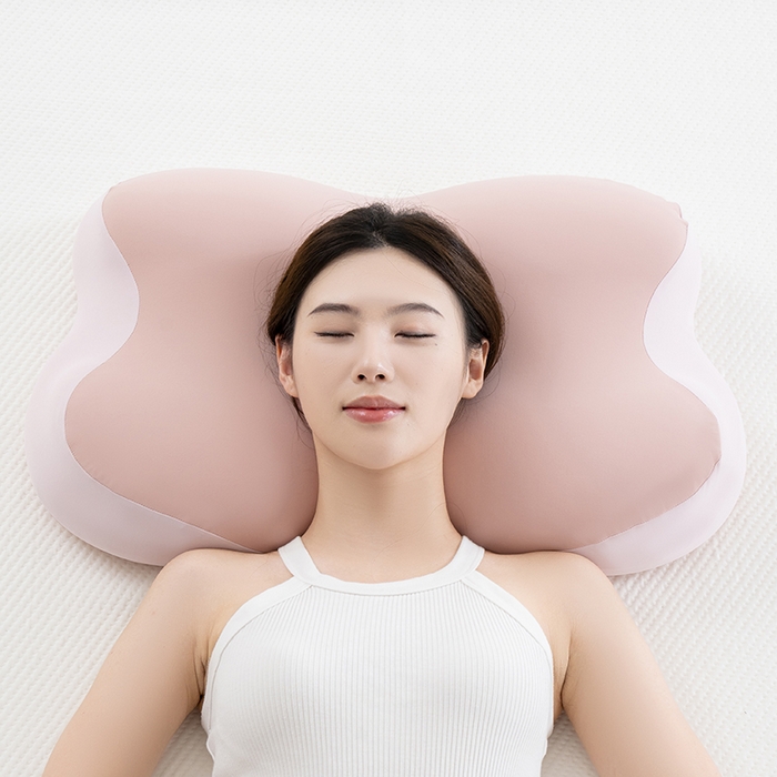 91家纺网 家纺一手货源 找家纺 昕科 2026新款蝴蝶记忆棉深睡支撑枕记忆棉枕头蝶形护颈枕芯枕头 蝴蝶深睡支撑枕-粉色